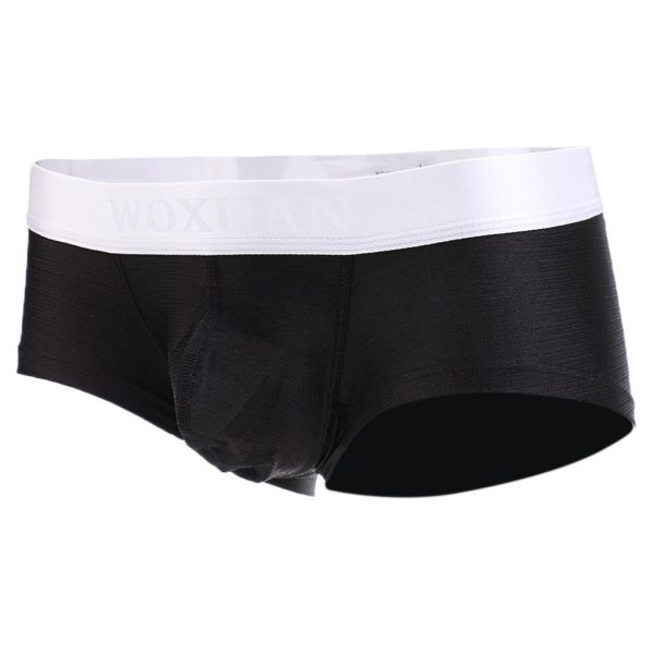 Man s Silky soft Solid Boxer Brief Men s Underwear L Black Online now