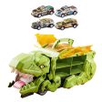 Dinosaur Transport Truck Carrier Portable Dinosaur Swallowing Truck for Kids green with 4 car For Cheap