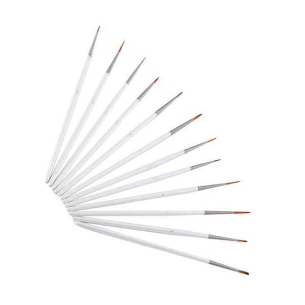 12Pcs Paint Brush Miniature Brushes Perfect for Fine Detailing Art Painting Supply