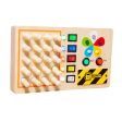 Wooden Busy Board Parent Child Play Role Game Educational Toy Montessori Toy For Cheap