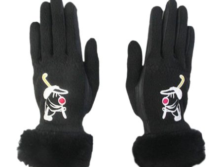 1 Pair of Golf Gloves Winter Training Gloves Mitts for Fishing Biking Hiking Black 20 Online