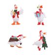 4Pcs Christmas Swan Statues Tabletop Ornament for Office Living Room Hot on Sale