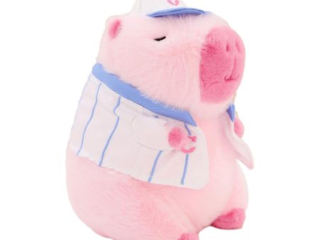 Capybara Plush Toy Soft Capybara Toy Animal Doll for Birthday Gifts Children Pink Blue 22cm For Sale