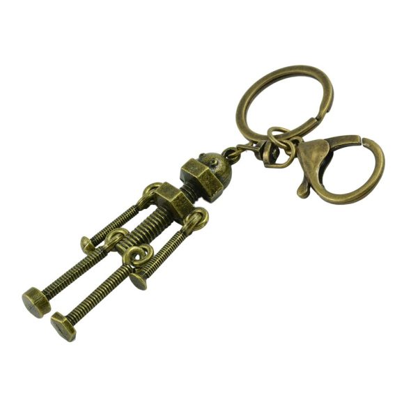 Novelty New Steampunk Lobster Screw Robot Pendant Key Ring Clips Keychain for Home Car Key Organization Online Sale