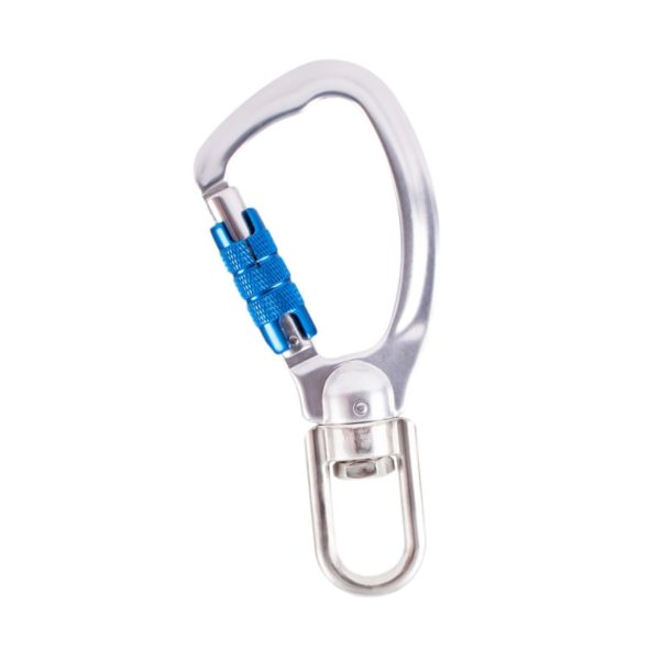 Carabiner Clip Snap Hook with Swivel Ring for Traveling Sturdy Quick Release Silvery Blue Online Sale