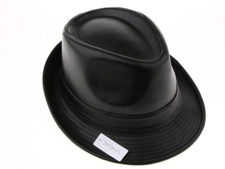 Men Winter Fashion Leather Fedora Hat Church Gentleman Panama Felt Jazz Cap Sale