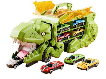 Dinosaur Transporter Truck Dinosaur Swallowing Truck for Kids Party Supplies green Cheap