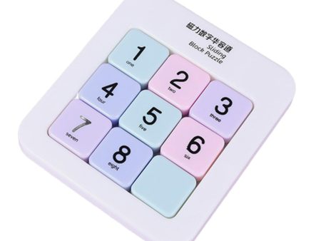 Magnetic Number Sliding Puzzle Portable Learning Tangram Jigsaw Intelligence 3 floors Cheap