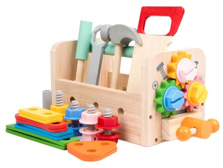 Wooden Tool Set Role Play Tool Box Toys for Children Toddlers Birthday Gifts Sale