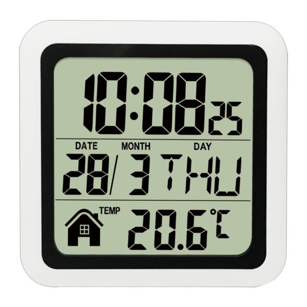 Indoor Temperature Dispaly Meter White Desk Temperature Display Easy to View White Discount