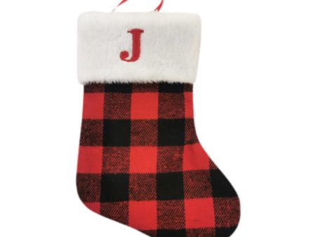 Christmas Stockings Portable Xmas Fireplace Socks for Holiday Home Fireplace Letter J on Sale