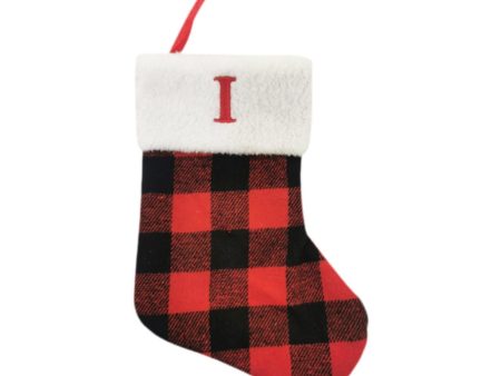 Christmas Stockings Portable Xmas Fireplace Socks for Holiday Home Fireplace Letter I Online Hot Sale