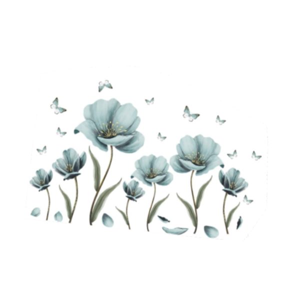 Flower Wall Decals PVC Murals for Sofa TV Background Bedroom Home Decoration Online now