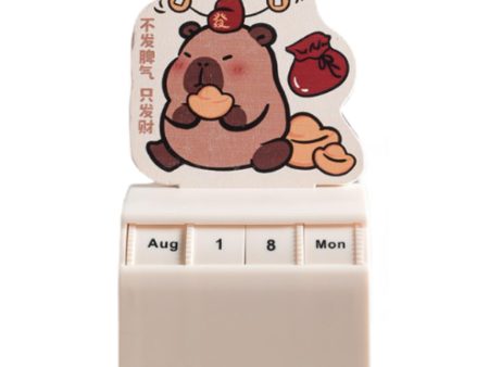 Desk Calendar Table Centerpieces Cute Capybara Design for Office Home Yuanbao Capybara Online now