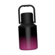 Insulated Water Bottle Portable Gift with Handle for Outdoor Fishing Cycling Black Pink Online Sale