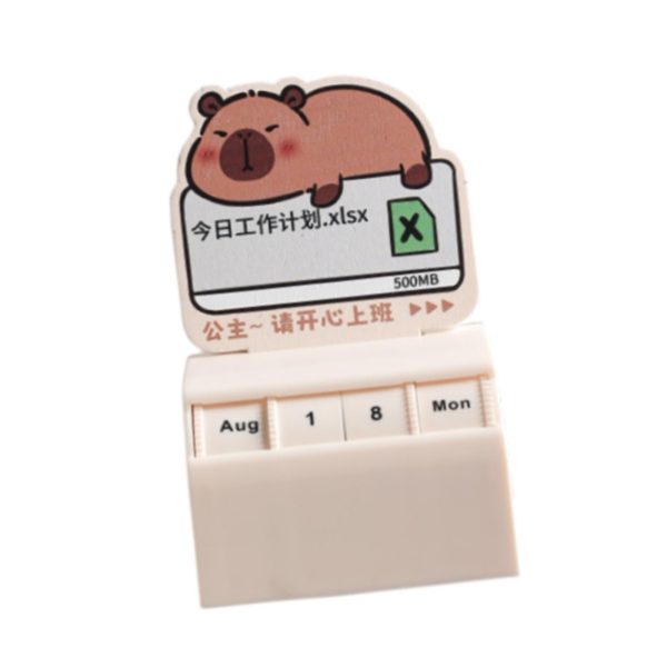 Desk Calendar Table Centerpieces Cute Capybara Design for Office Home Lying Capybara Sale