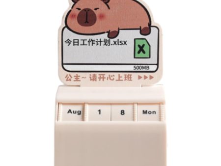 Desk Calendar Table Centerpieces Cute Capybara Design for Office Home Lying Capybara Sale