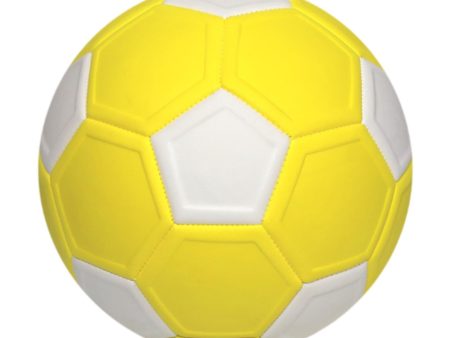 Soccer Ball Size 5 Lightweight Training Ball for Practice Recreation Outdoor Yellow and White Supply