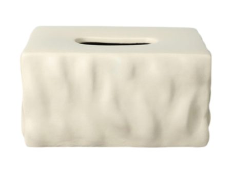 Tissue Container Holder Ceramic Tissue Box for Tabletop Living Room Bathroom brown Online now