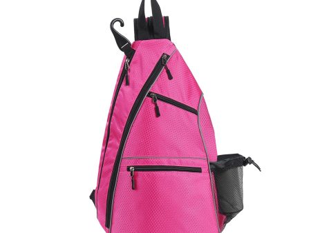 Pickleball Bag Backpack Portable Zipper Closure Casual Pickleball Paddle Bag Rose Red Sale