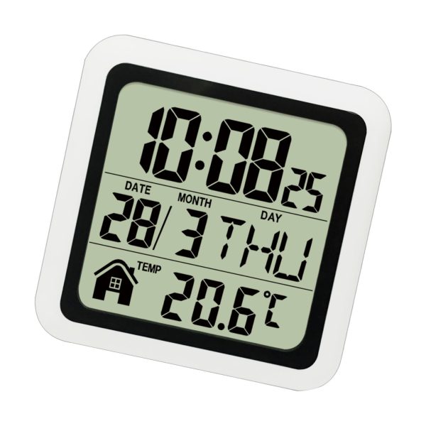 Indoor Temperature Dispaly Meter White Desk Temperature Display Easy to View White Discount