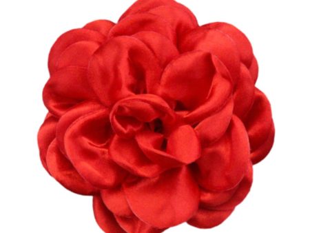 Flower Brooch 3.94   Floral Hair Pins for Women Decorative Elegant Lapel Pin Red Supply